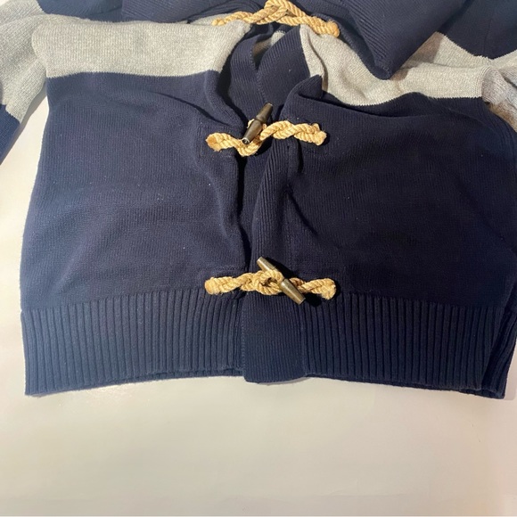 J Crew Men's Nautical Toggle & Rope Button- Closure Blue Sweater, Size Small - Picture 9 of 11
